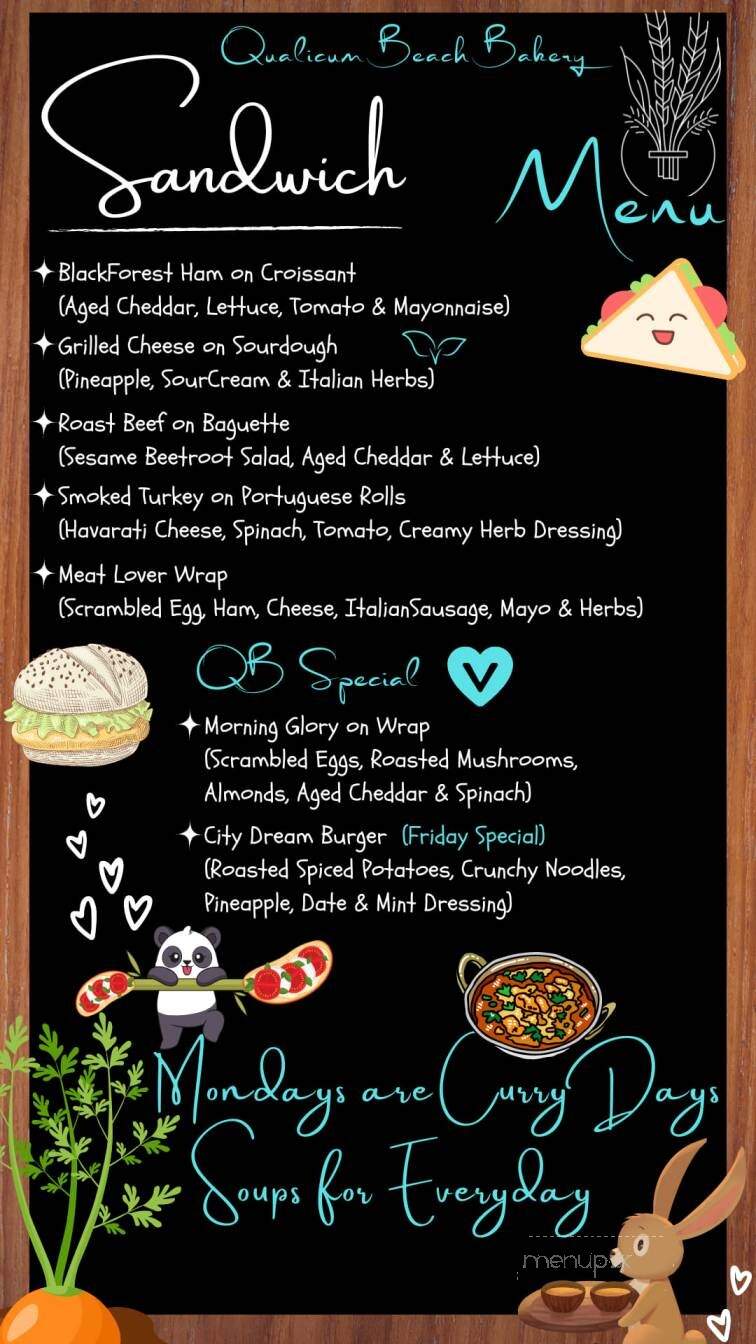 Qualicum Beach Bakery - Qualicum Beach, BC menu_pic
