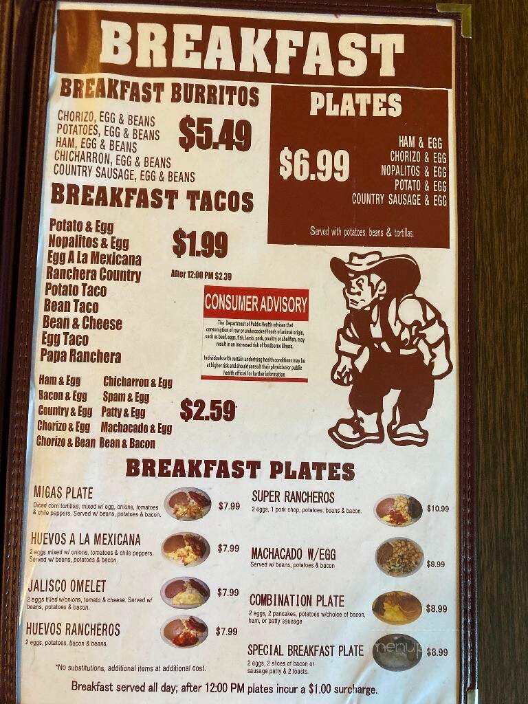 Aggies Cafe - Pleasanton, TX menu_pic