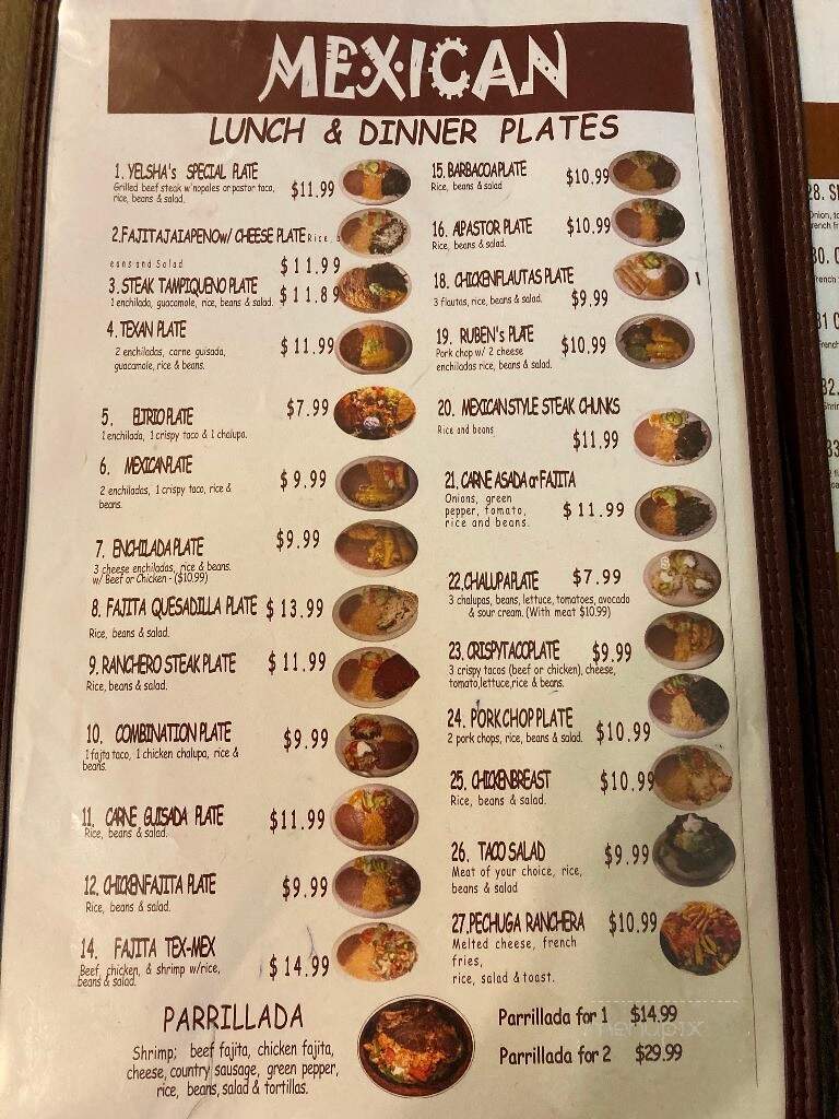 Aggies Cafe - Pleasanton, TX menu_pic