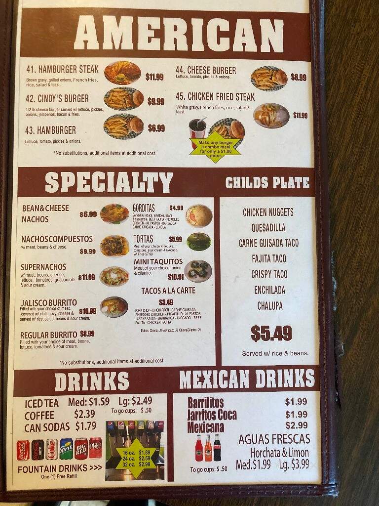Aggies Cafe - Pleasanton, TX menu_pic