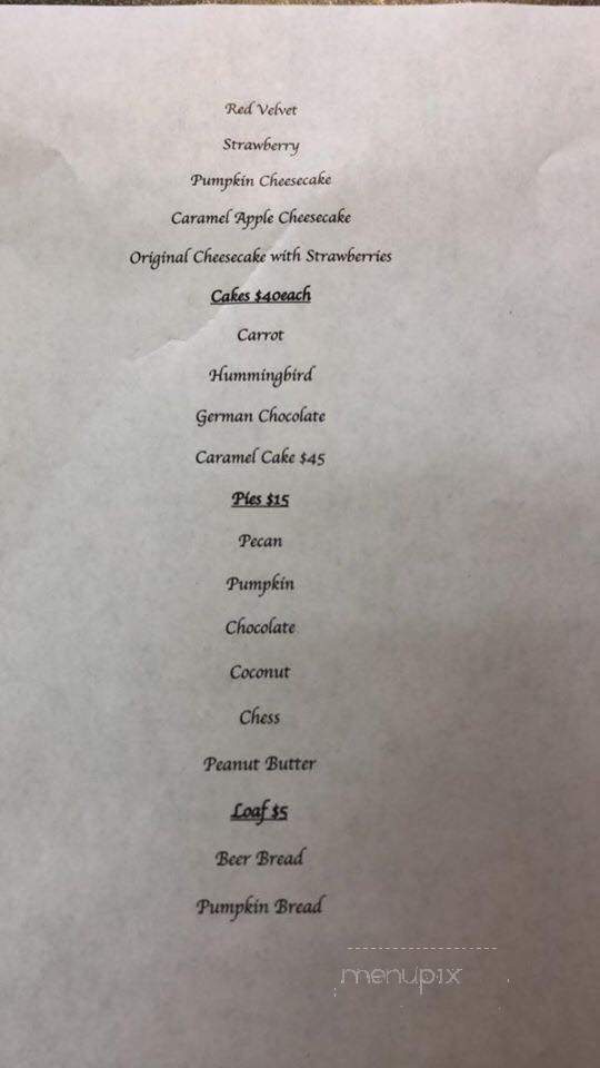 Miss Pheobie's - Savannah, TN menu_pic