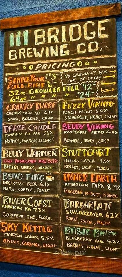Three Bridge Brewing - Menominee, MI menu_pic