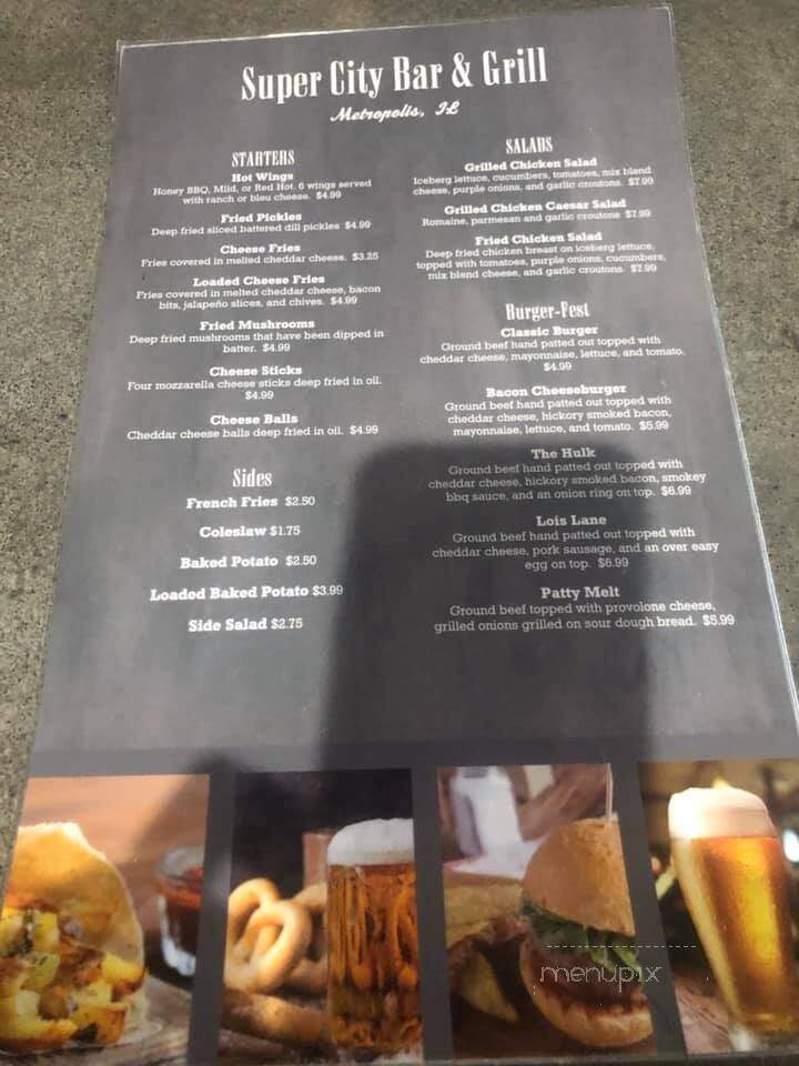 Super City Bar & Grill - Metropolis, IL menu_pic