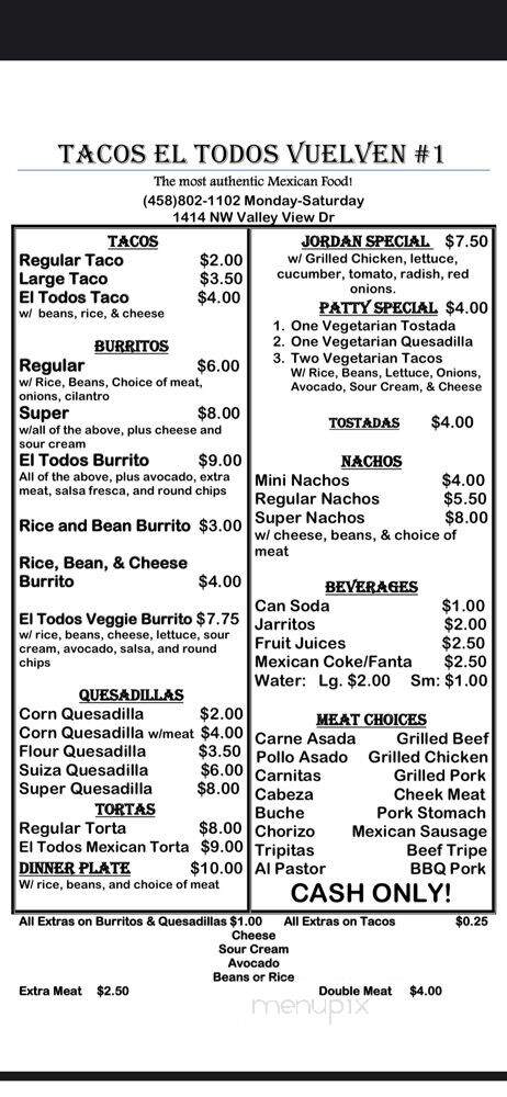 Tacos El Todos Vuelven - Roseburg, OR