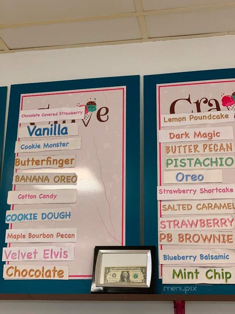 Crave Frozen Desserts - Dravosburg, PA menu_pic
