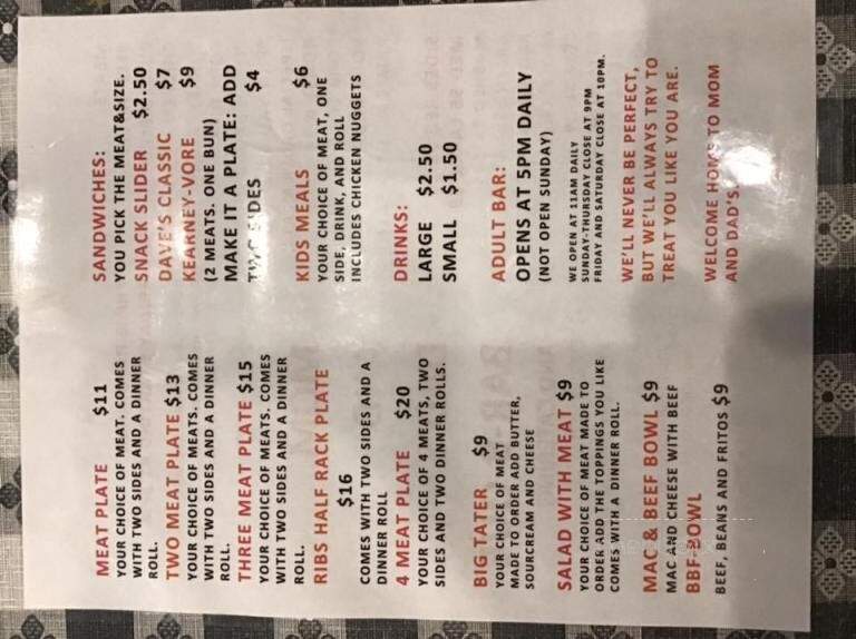 Mom and Dad's Bar-B-Que and Catering - Kearney, NE menu_pic