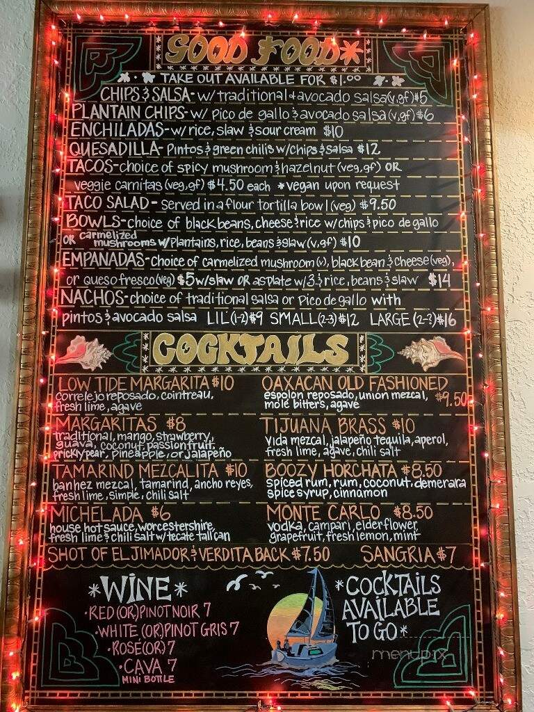 The Low Tide Lounge - Portland, OR menu_pic
