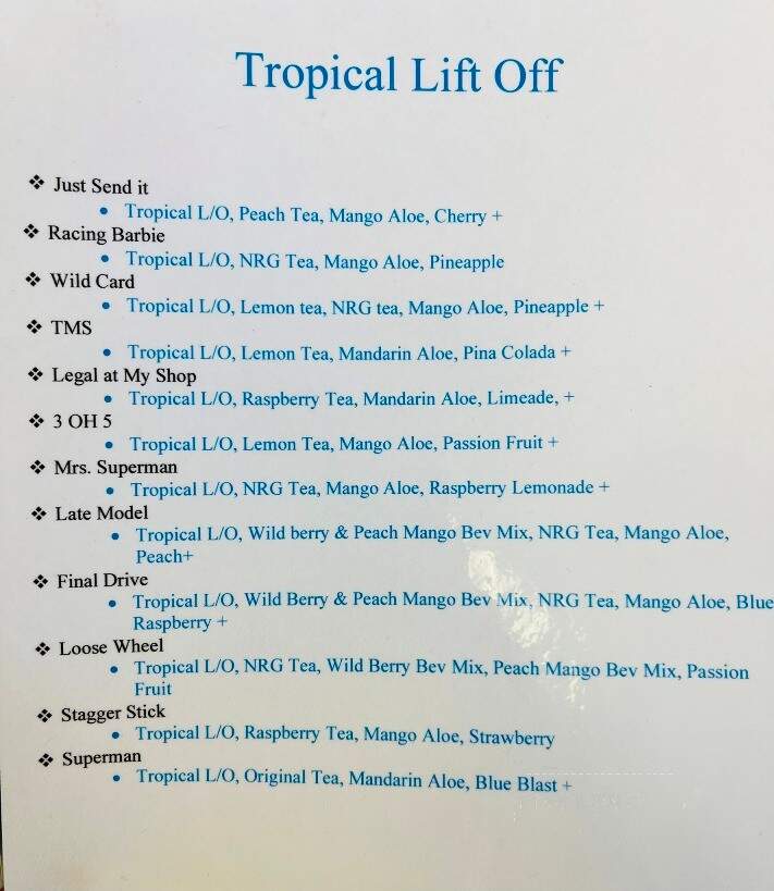 Blaze Nutrition - Sherman, TX menu_pic
