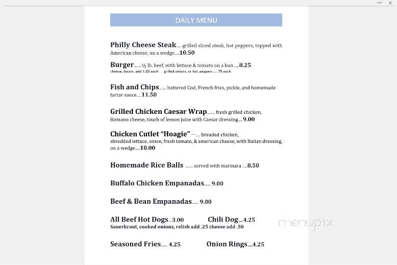 Roseann's Kitchen - Pawling, NY menu_pic