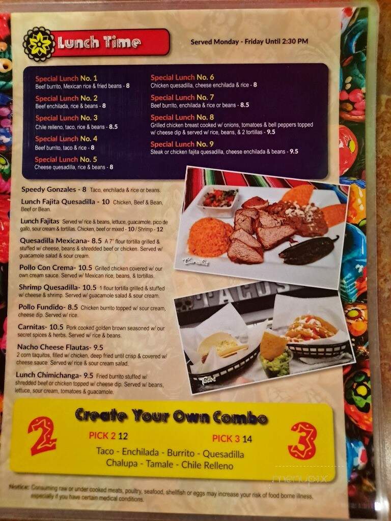 Taco Inc Mexican Bar and Grille - Warren, PA menu_pic