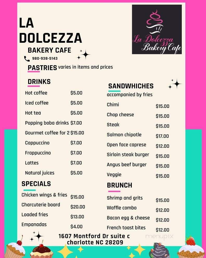 La Dolcezza Bakery Cafe - Charlotte, NC menu_pic