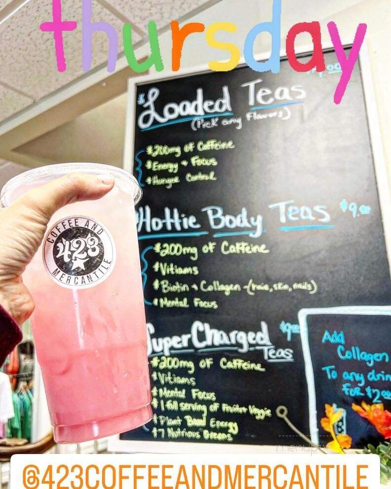 423 Coffee and Mercantile - Greeneville, TN menu_pic