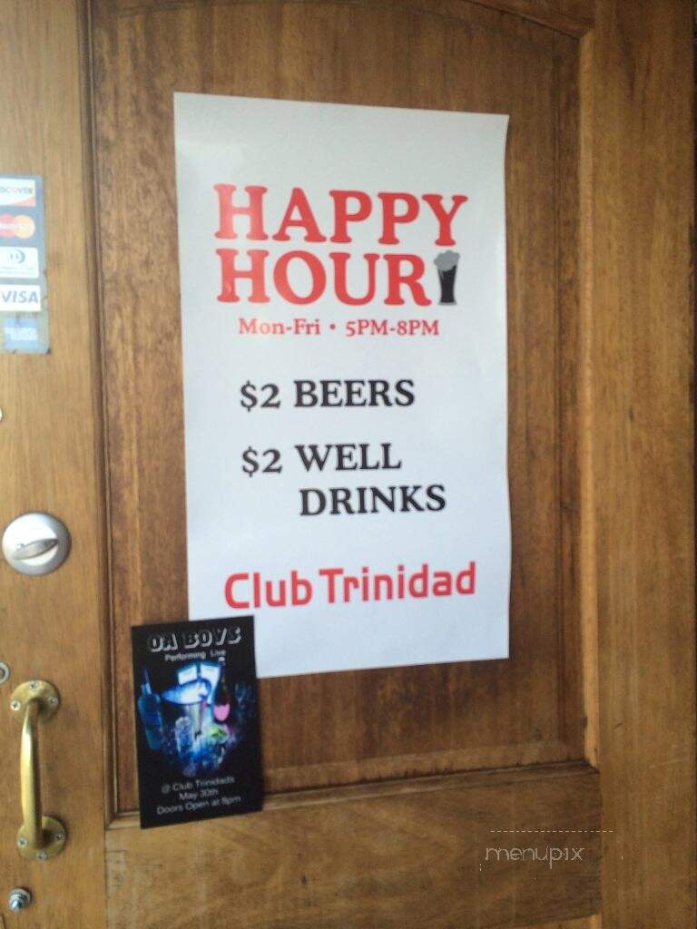 Club Trinidad - San Bernardino, CA menu_pic