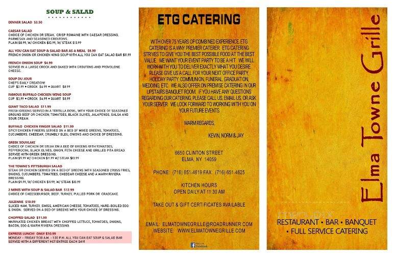 Elma Inn - Elma, NY menu_pic