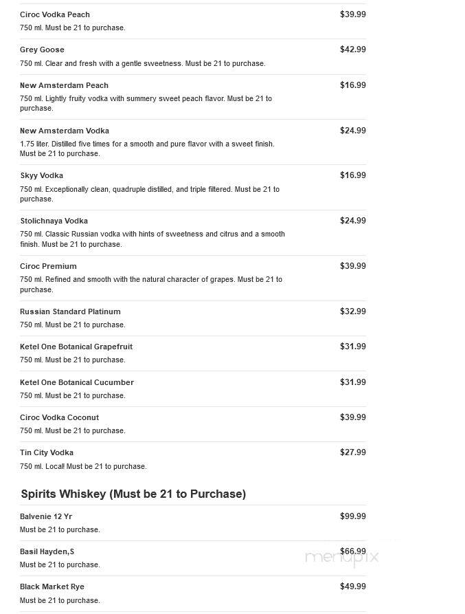 Sandy's Deli-Liquor - San Luis Obispo, CA menu_pic