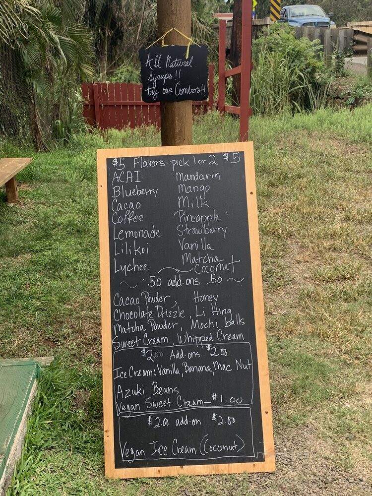 Kaimana Shave Ice - Haleiwa, HI menu_pic