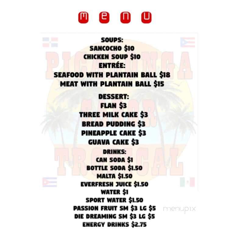 Picalonga Sabor Tropical - York, PA menu_pic