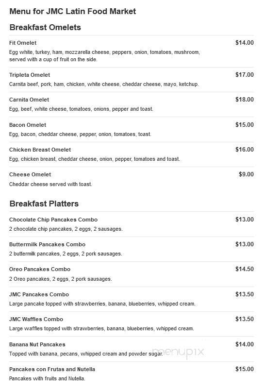JMC Latin Food Market - Orlando, FL menu_pic