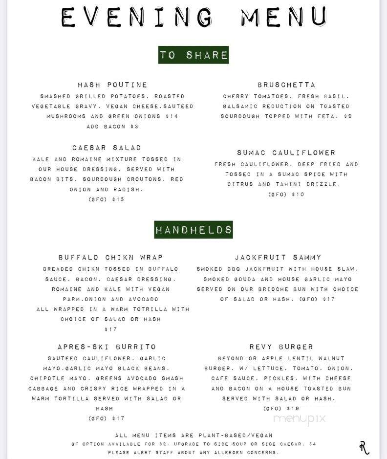 Revelstoke Cafe - Peterborough, ON menu_pic