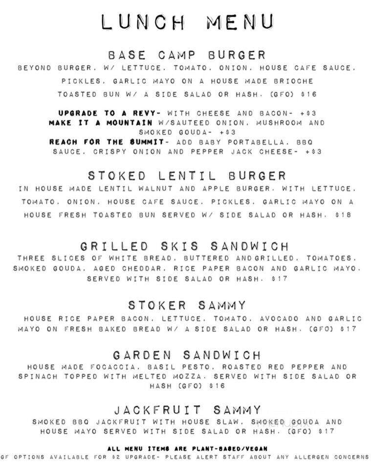 Revelstoke Cafe - Peterborough, ON menu_pic