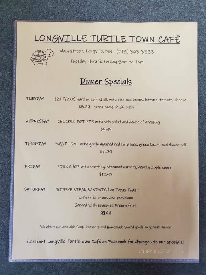 Longville Turtle Town Cafe - Longville, MN