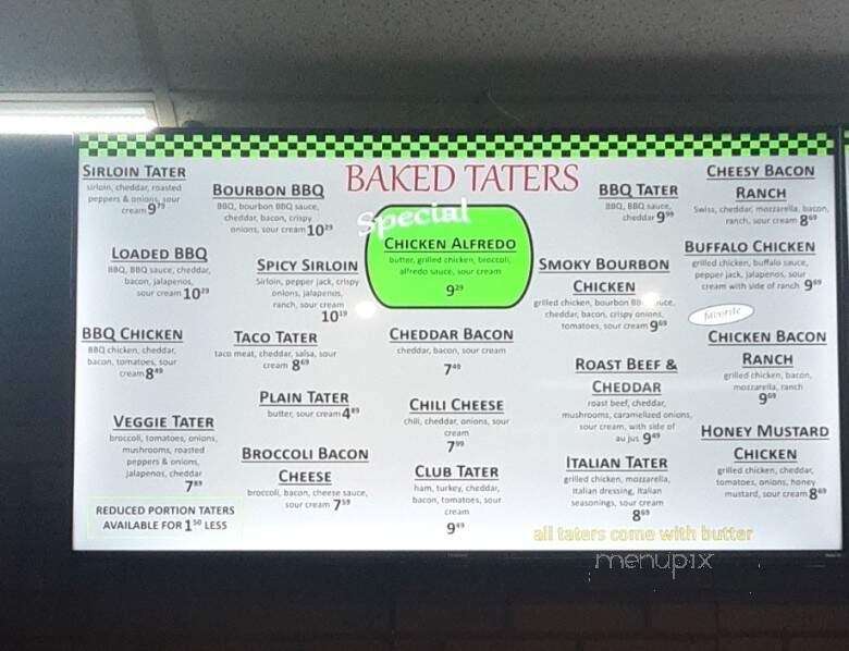 Prater's Taters - Huntingdon, TN menu_pic