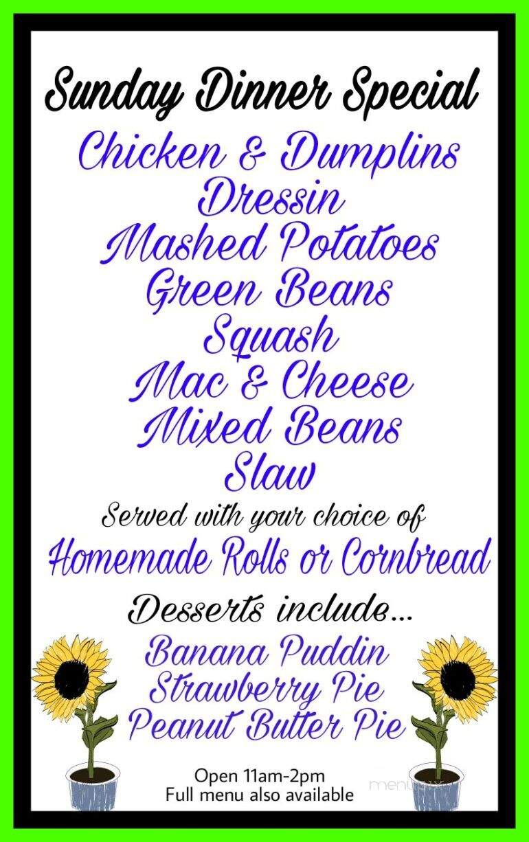 Midway Country Cafe - Rock Island, TN menu_pic