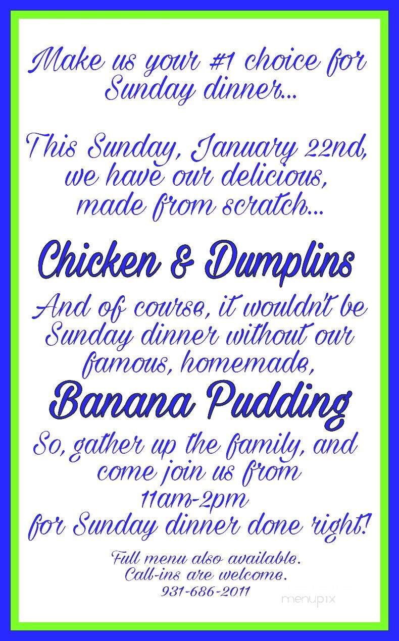 Midway Country Cafe - Rock Island, TN menu_pic