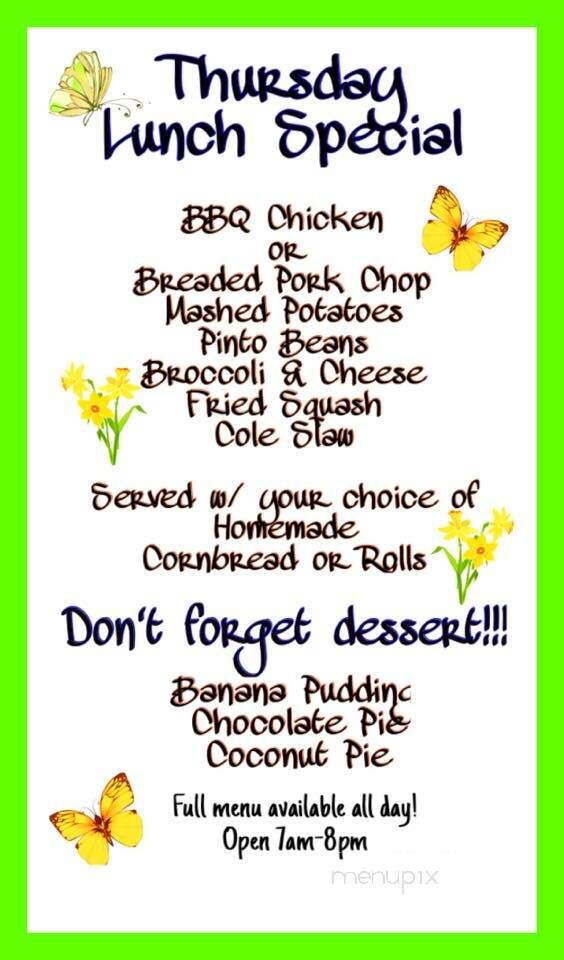 Midway Country Cafe - Rock Island, TN menu_pic