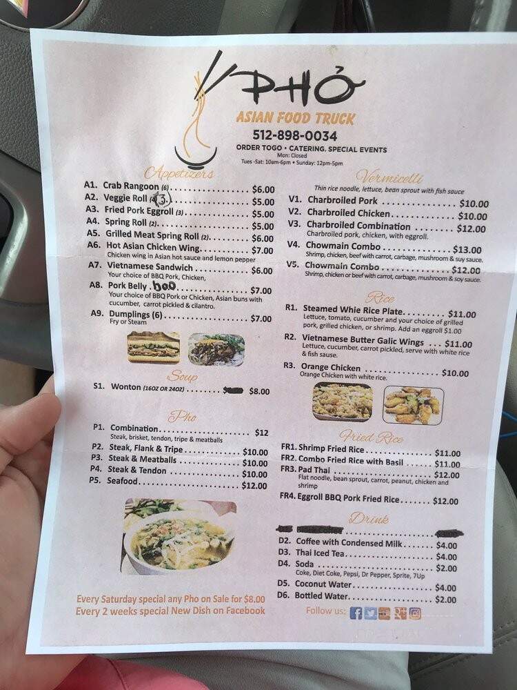 Pho Asian Food Truck - Taylor, TX