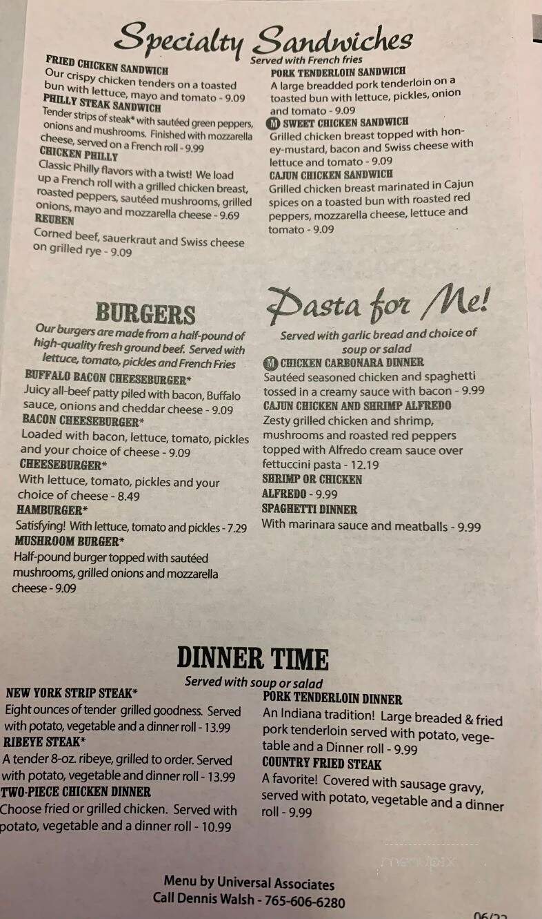 Markle's Pancake House & Restaurant - Markle, IN menu_pic