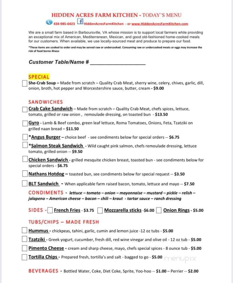 Shotwell Run Brewing Company - Etlan, VA menu_pic