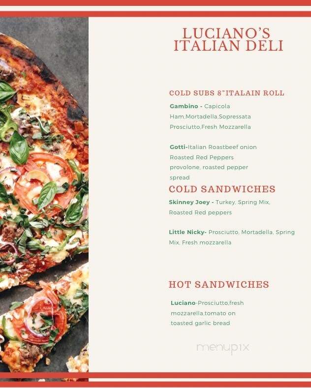Lucianos's Italian Deli - York, PA menu_pic