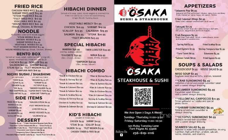 Osaka Sushi & SteakHouse - Fort Payne, AL