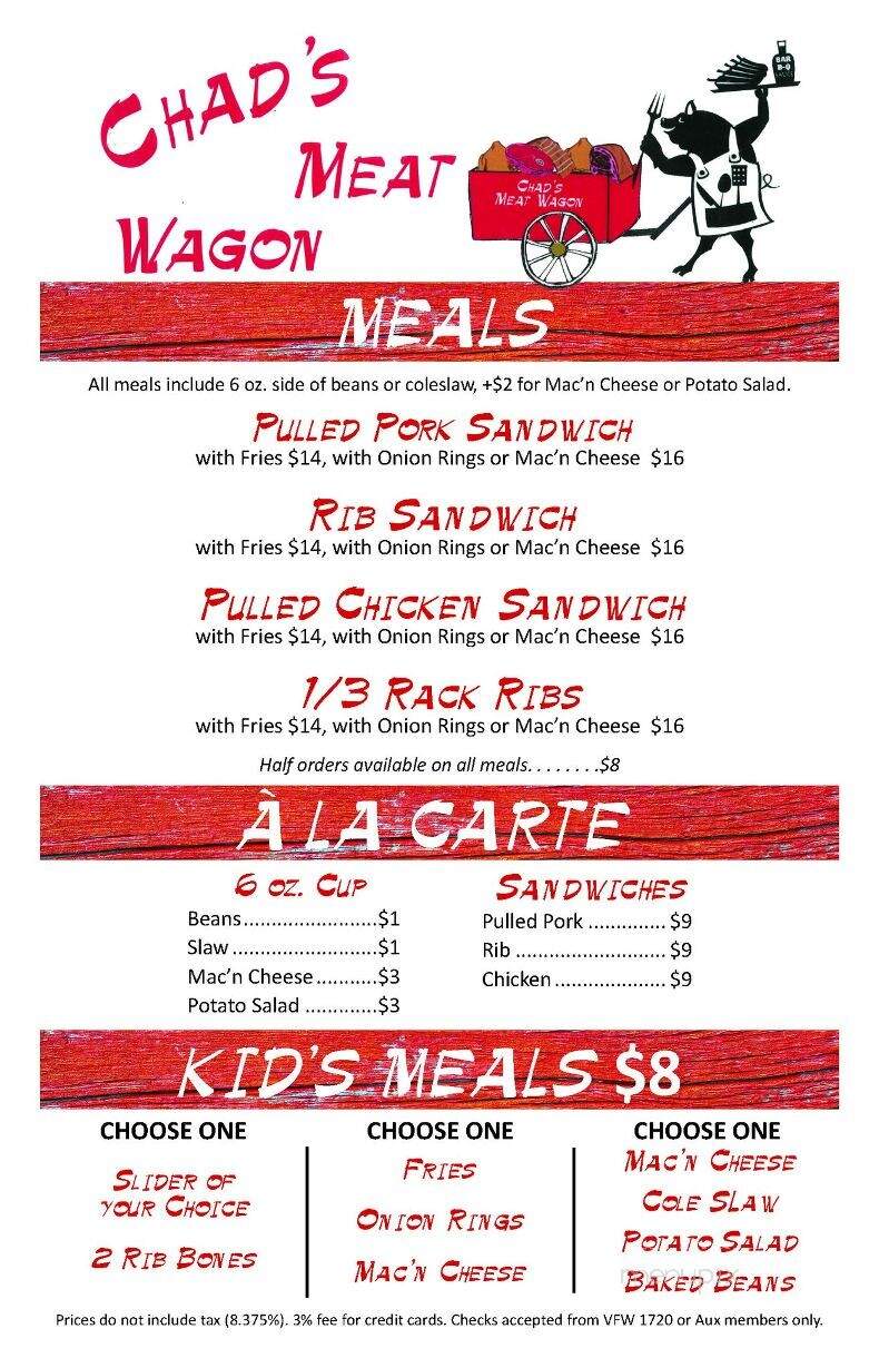 Chad's Meat Wagon - Grand Rapids, MN menu_pic