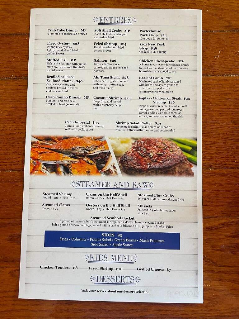 Blu Miles Seafood & Grill - Saint Michaels, MD menu_pic