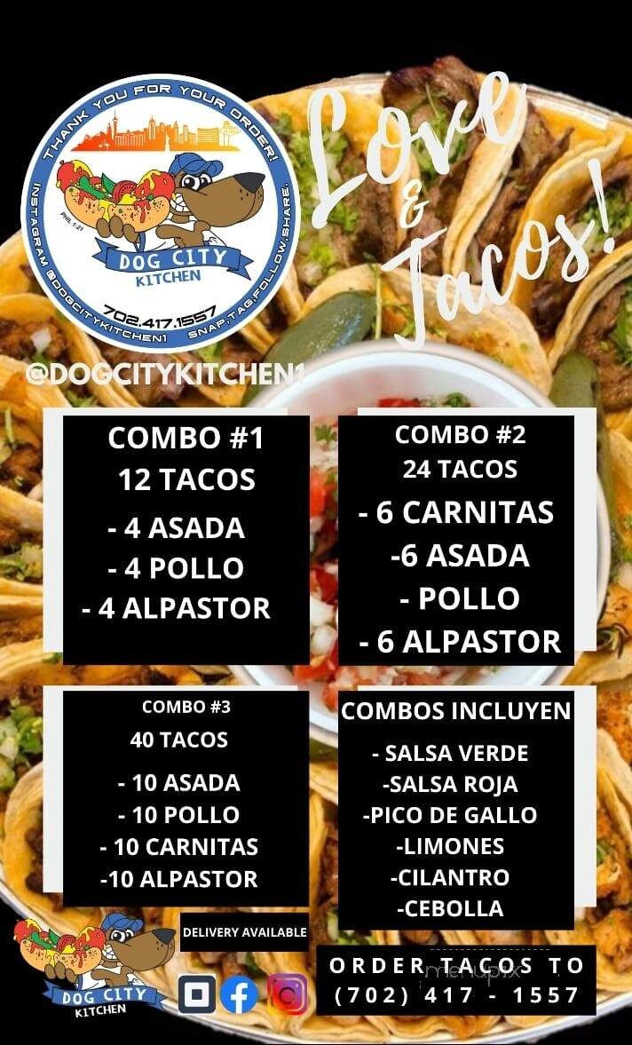 Dog City Kitchen - Las Vegas, NV menu_pic