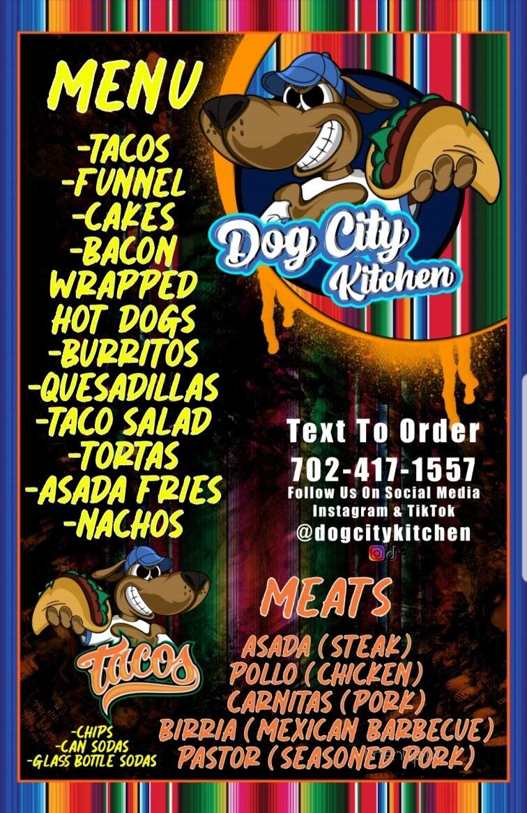Dog City Kitchen - Las Vegas, NV menu_pic