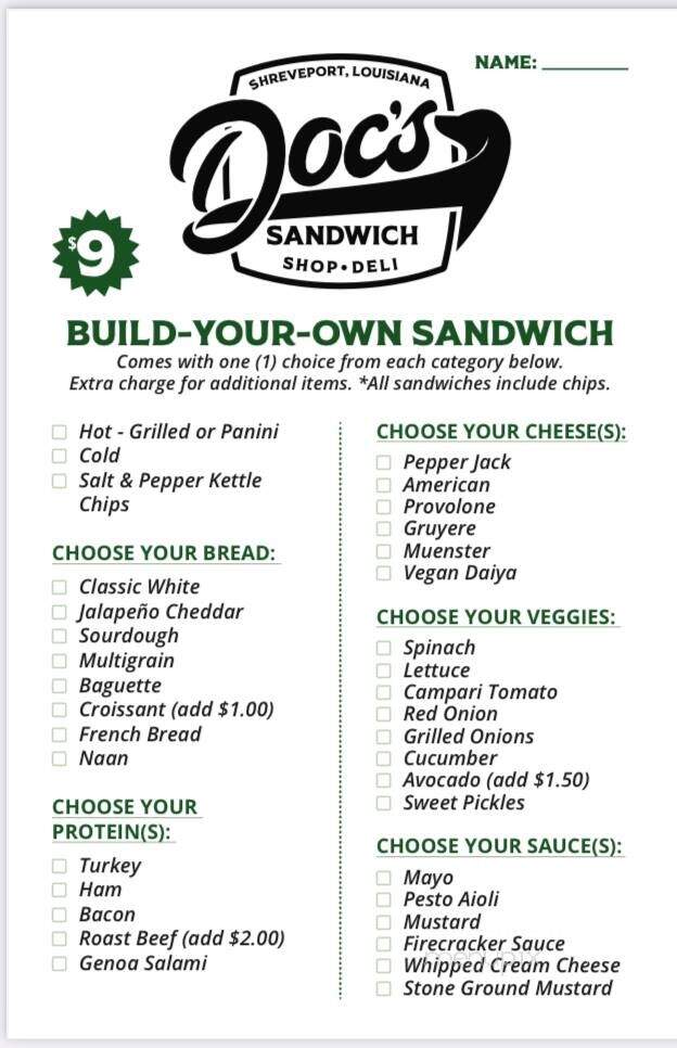 Doc's Sandwich Shop & Deli - Shreveport, LA