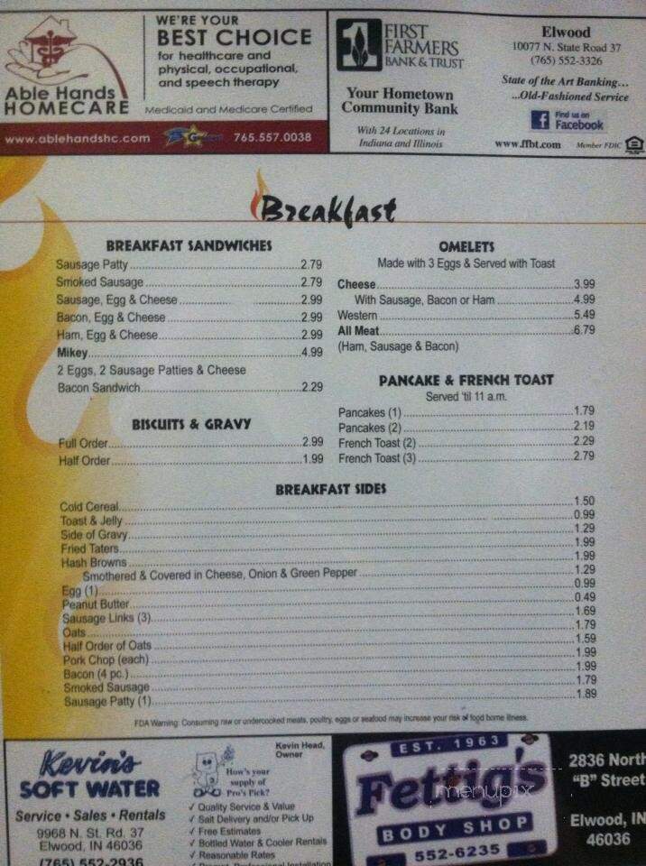 Roby's Grill - Elwood, IN menu_pic