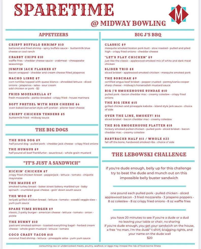 Midway Inn - Carlisle, PA menu_pic