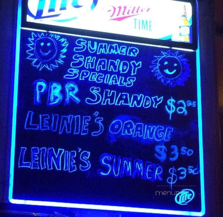 Elbow Room Bar - Stevens Point, WI menu_pic