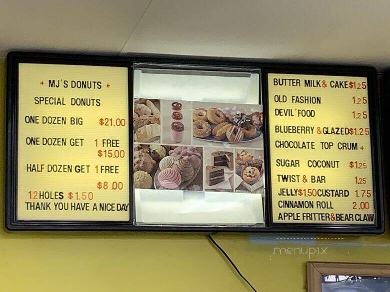 M J's Donuts - Placentia, CA menu_pic