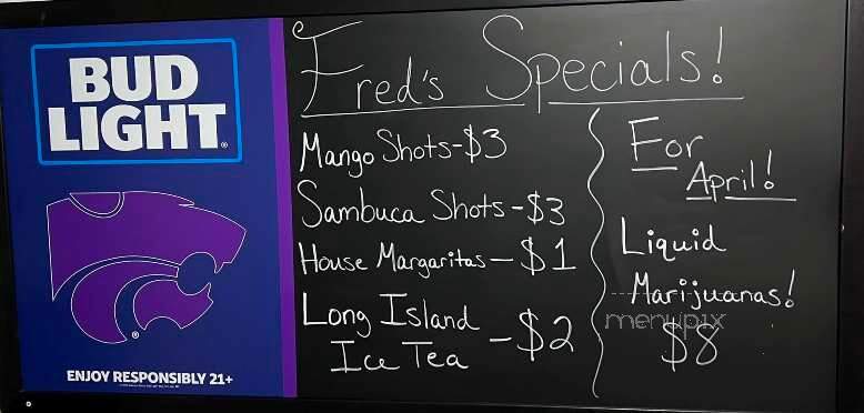 Fred's Place - Garden City, KS menu_pic