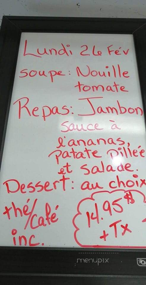 Restaurant La Fureur - Normandin, QC menu_pic