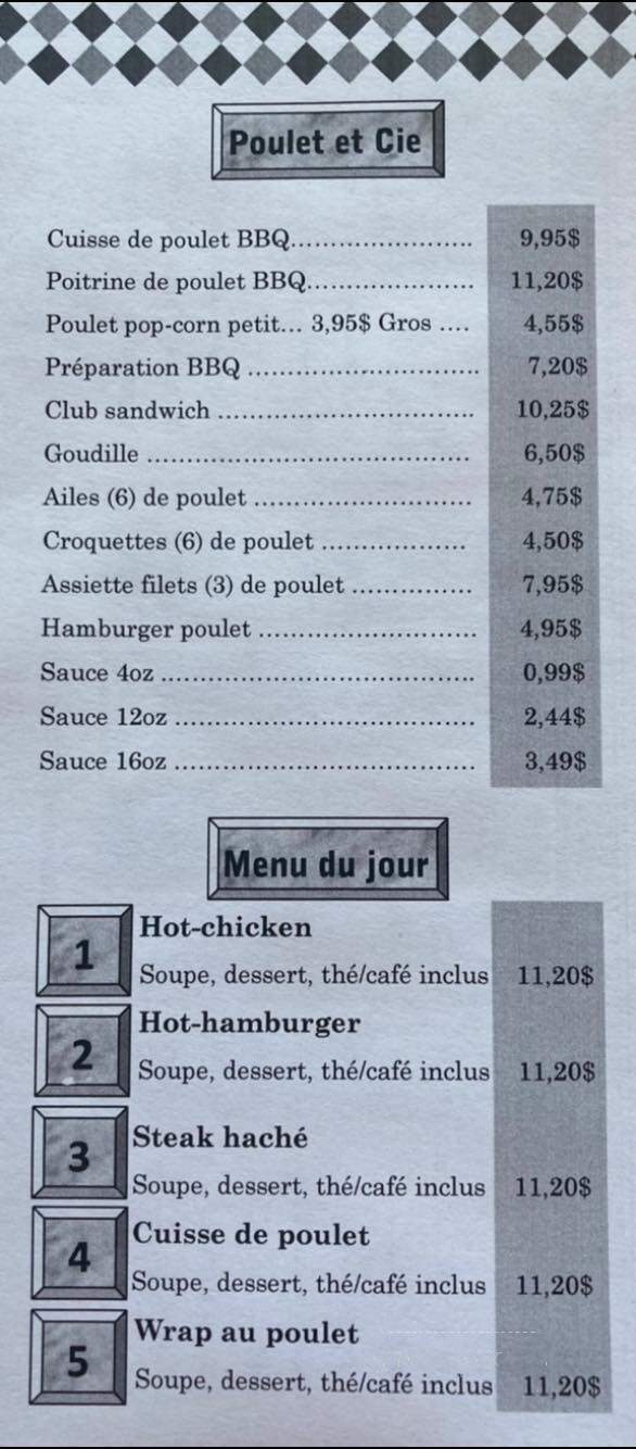 Restaurant La Fureur - Normandin, QC menu_pic