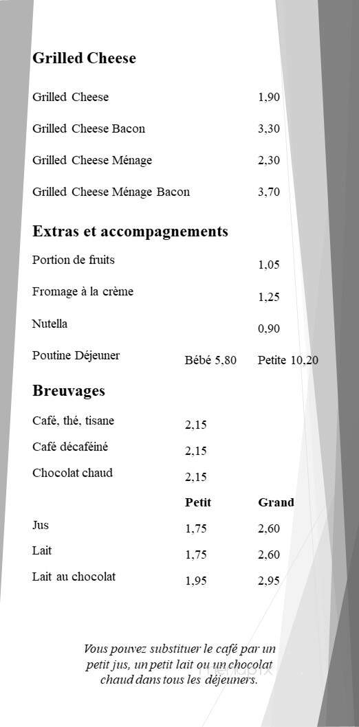 Restaurant Le Jaseur - Lyster, QC menu_pic