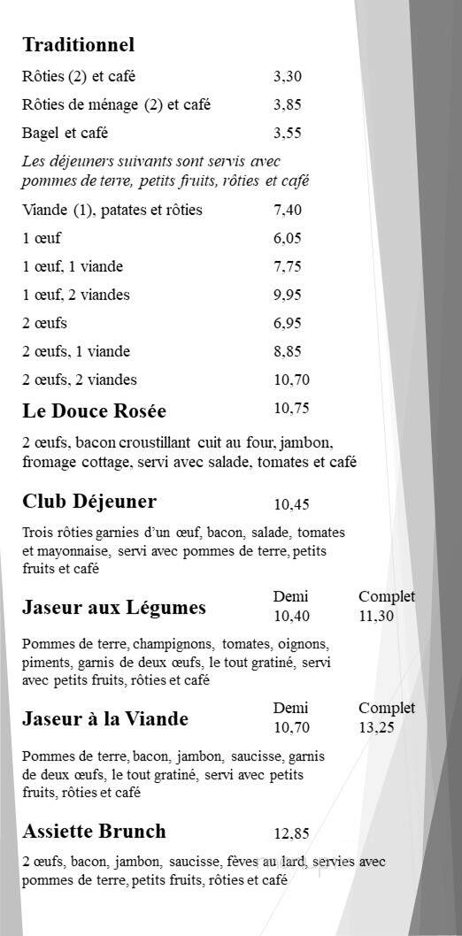 Restaurant Le Jaseur - Lyster, QC menu_pic