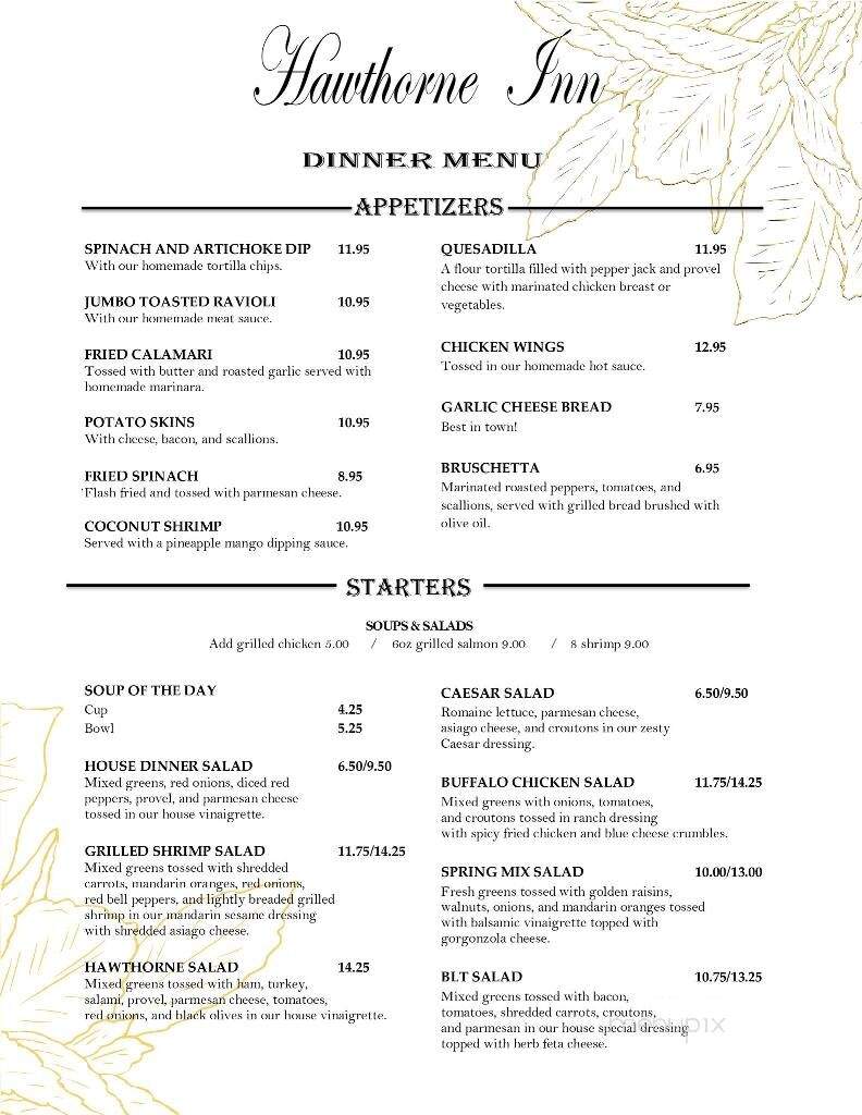 Hawthorne Inn - Union, MO menu_pic