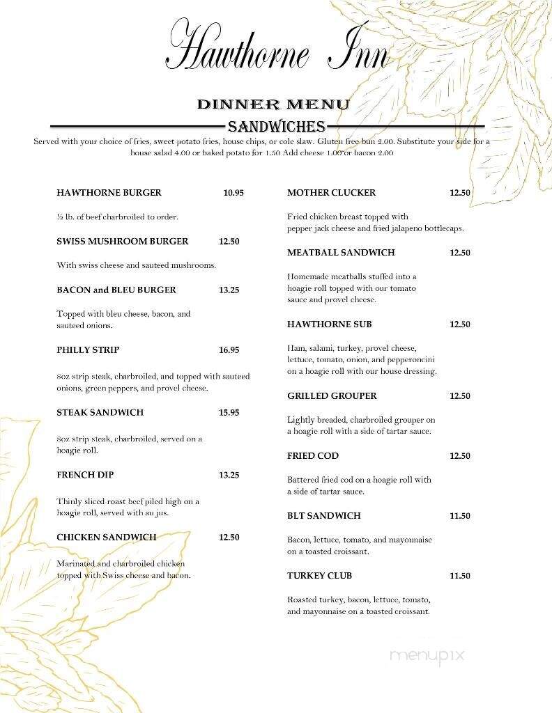 Hawthorne Inn - Union, MO menu_pic